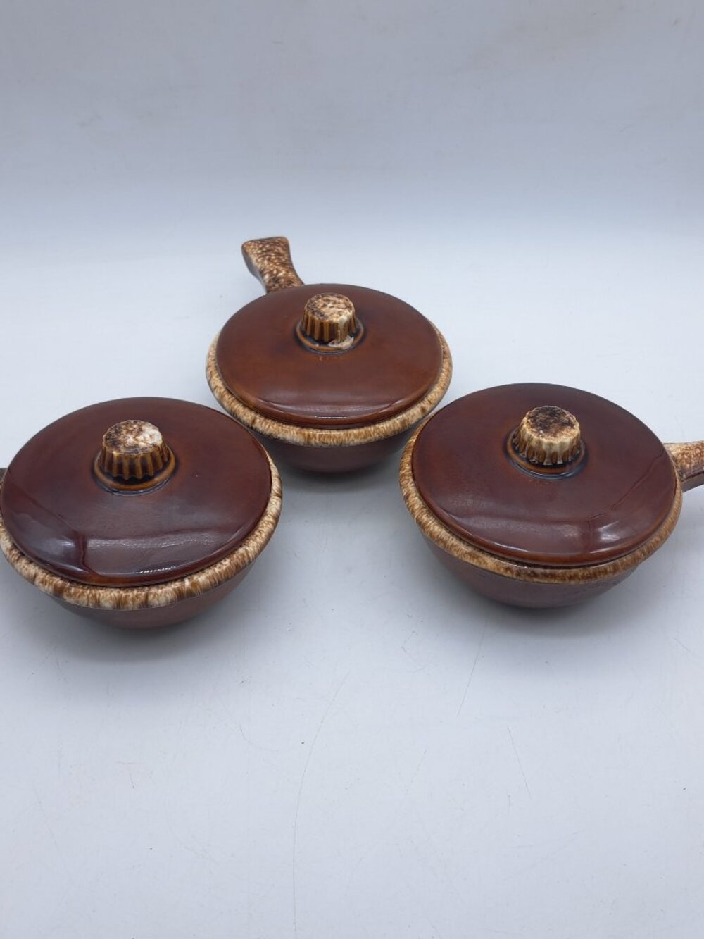 Hull Pottery Onion Soup Bowls Set Of 3
